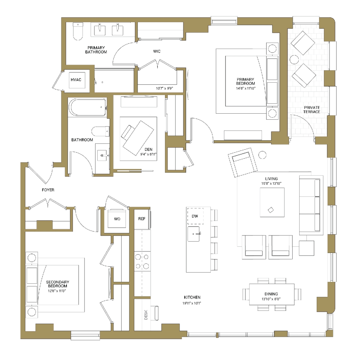 Floor Plans – 1 and 2 Bedroom Apartments and Penthouses with Dens in ...